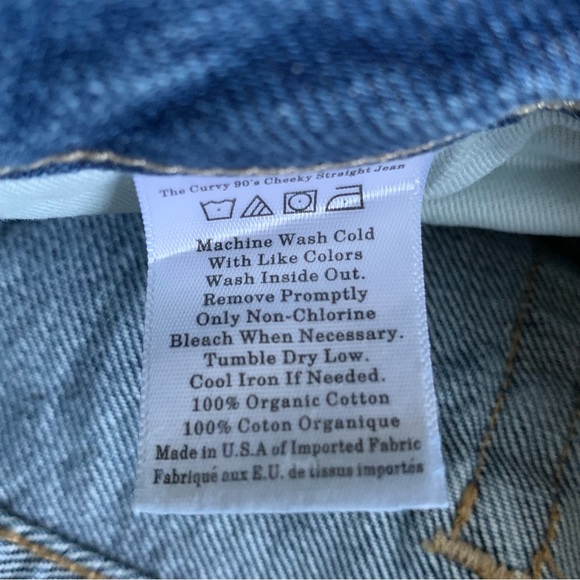 ⬇️NWT Everlane The Curvy 90’s Cheeky Straight Ankle Jeans High Rise 100% Cotton - Picture 6 of 6